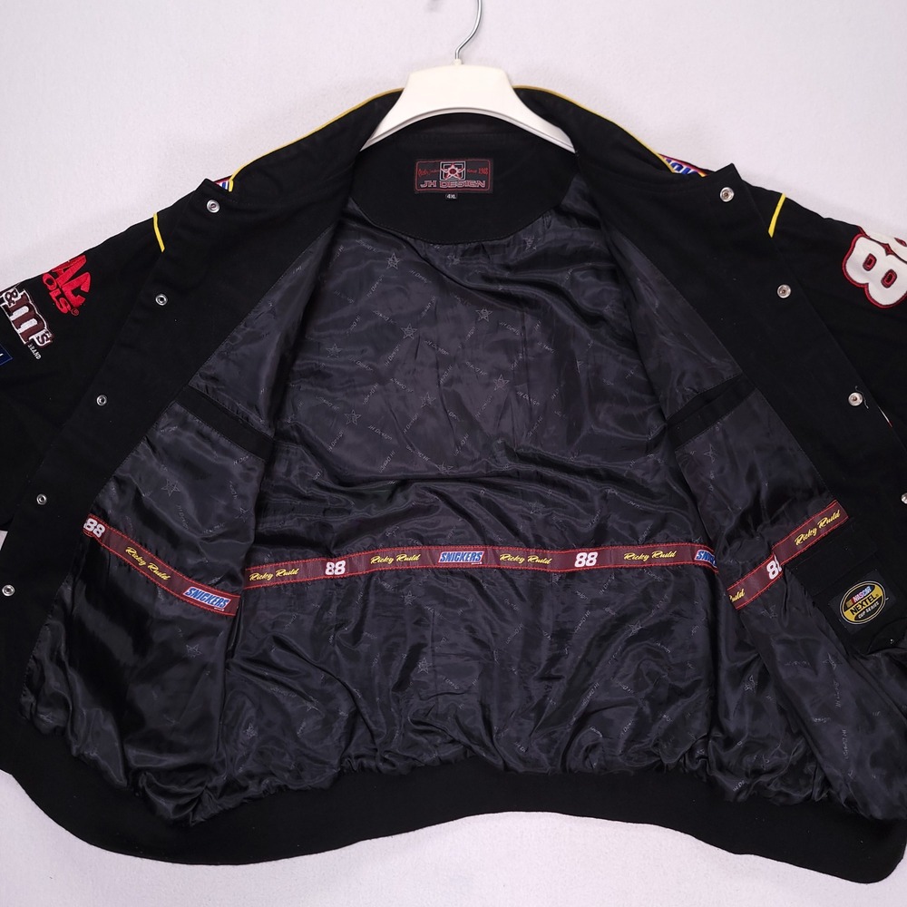 Snickers Ricky Rudd NASCAR Racing Jacket Jeff Hamilton JH Designs Black Mens 4XL - Picture 3 of 12